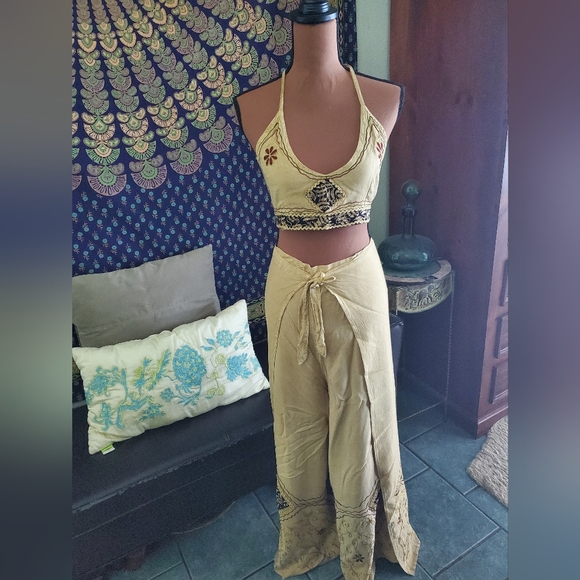 Indian style two-piece wrap pants set - Picture 8 of 8